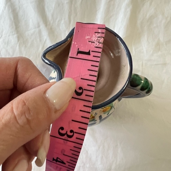 Vintage Cobalto y Cobre Pottery Spanish Tiny Pitcher Plate Collectible - Picture 10 of 10